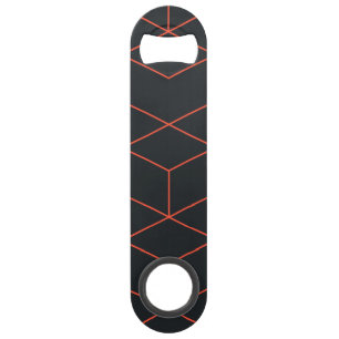 Levendig, retro, eenvoudig, cool, trendbuispatroon speed flessenopener