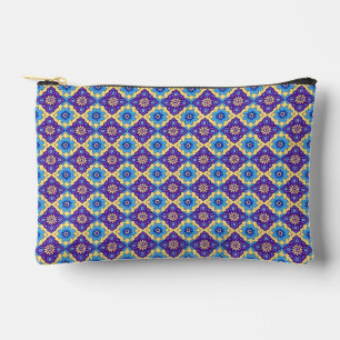 Levendig retro geometrisch bloemenpatroon etui