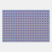 Levendig retro geometrisch bloemenpatroon inpakpapier vel (Voorkant 3)