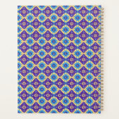 Levendig retro geometrisch bloemenpatroon planner (Achterkant)