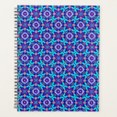 Levendig retro geometrisch bloemenpatroon planner (Voorkant)