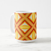 Levendig Retro Geometrisch Patroon Klassieke Mok (Voorkant links)