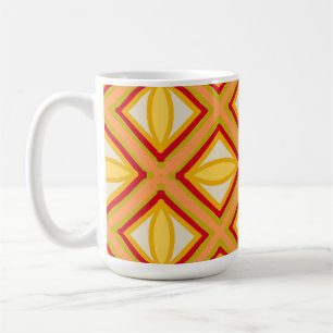 Levendig Retro Geometrisch Patroon Klassieke Mok