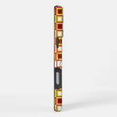 Levendig Retro Geometrisch Vierkant Patroon iPhone Hoesje (Rechterkant)