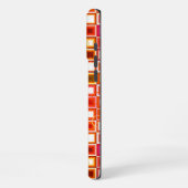 Levendig Retro Geometrisch Vierkant Patroon iPhone Hoesje (Linkerkant)