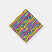 "Levendig Retro Pop Art Druppelpatroon Servet (Hoek)