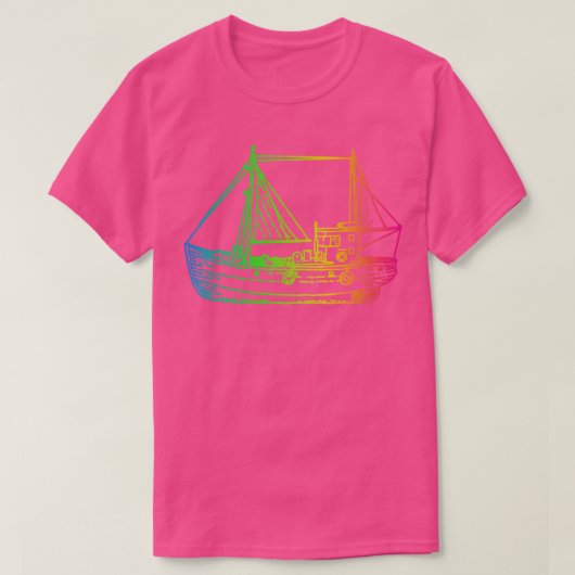 Levendig retro schip t-shirt (Design voorkant)
