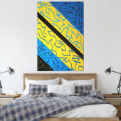 Levendig ritme Abstract Canvas Afdruk (Insitu (Slaapkamer))