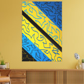 Levendig ritme Abstract Canvas Afdruk (Insitu (Woonkamer))