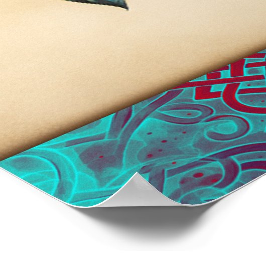 Levendig Ritme van Vibe Tree of Life Quote Poster (Hoek)