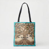 Levendig Ritme van Vibe Tree of Life Quote Tote Bag (Voorkant)
