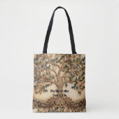  Levendig Ritme van Vibe Tree of Life Quote Tote Bag (Voorkant)