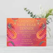 Levendig Rode en Gouden Slang Chinees Nieuwjaar Kaart (Staand voorkant)