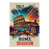 Levendig Rome Colosseum - Italië Poster (Voorkant)