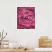 Levendig rood acryl abstract posterprint poster (Keuken)