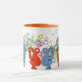 Levendig rood & blauw Oostelijk Eiland Vogelontwer Mok (Midden)