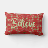 Levendig rood bloemenkussen kussen (Achterkant)