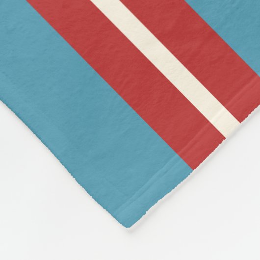 Levendig Rood en Blauw Gestreept Patroon Modern De Fleece Deken (Hoek)