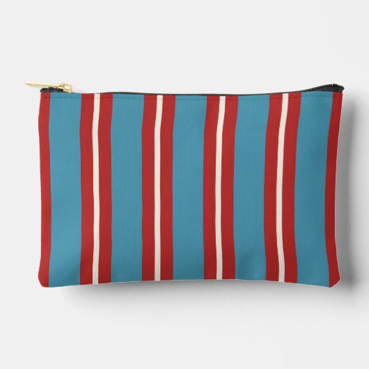 Levendig Rood en Blauw Gestreepte Patroon Moderne Etui (Voorkant)