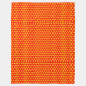Levendig rood en geel geometrisch patroon fleece d deken (Voorkant)