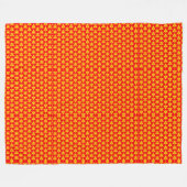 Levendig rood en geel geometrisch patroon fleece d deken (Voorkant (Horizontaal))