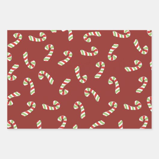 Levendig rood en groen kerstthema inpakpapier vel (Voorkant 2)