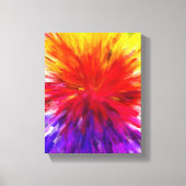 Levendig rood, geel & Paarse Abstracte kleur burst Canvas Afdruk (Voorkant)