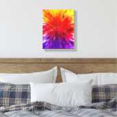 Levendig rood, geel & Paarse Abstracte kleur burst Canvas Afdruk (Insitu (Slaapkamer))