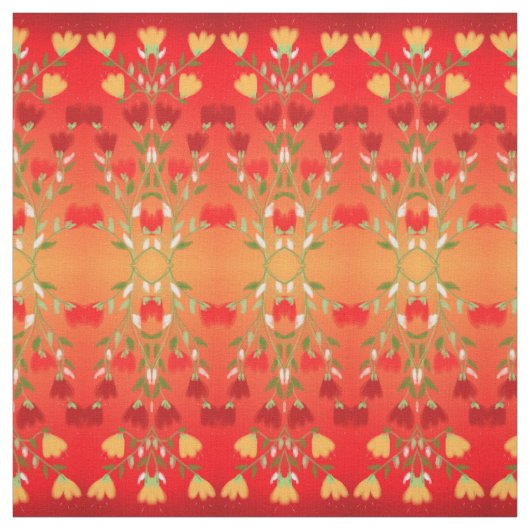 Levendig rood goud met groen stof (Swatch)