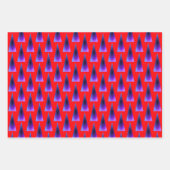 Levendig rood met Paarse Inpakpapier Vel (Voorkant)