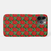 Levendig Rood Ranunculus Bloempatroon Case-Mate iPhone Case (Achterkant (horizontaal))