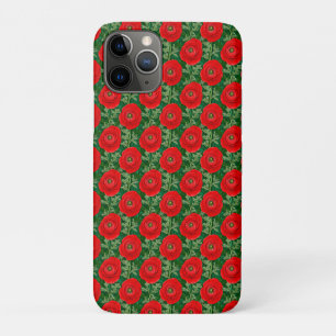 Levendig Rood Ranunculus Bloempatroon Case-Mate iPhone Case