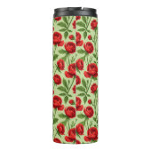 Levendig Rood Ranunculus Bloempatroon Thermosbeker (Achterkant)