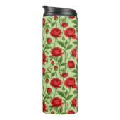 Levendig Rood Ranunculus Bloempatroon Thermosbeker (Geroteerd rechts)