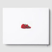 Levendig rood rozen gastenboek (Achterkant)