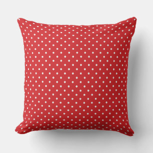 Levendig Rood Stippenpatroon Ontwerp Kussen