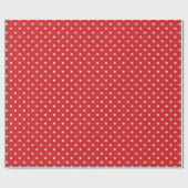 Levendig Rood Stippenpatroonontwerp Cadeaupapier (Vlak)