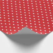 Levendig Rood Stippenpatroonontwerp Cadeaupapier (Hoek)