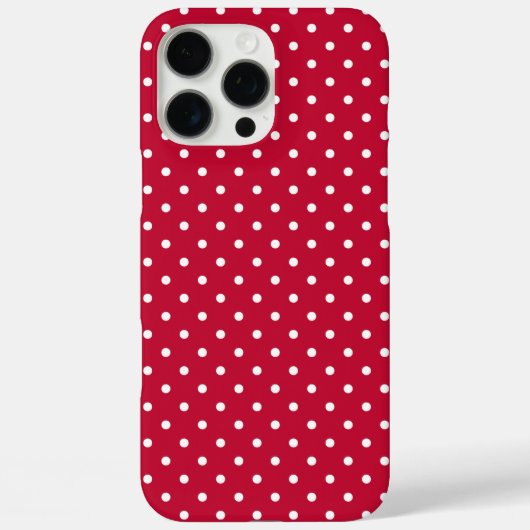 Levendig rood-wit stippenpatroon Case-Mate iPhone case (Achterkant)