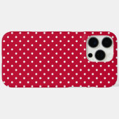 Levendig rood-wit stippenpatroon Case-Mate iPhone case (Achterkant (horizontaal))