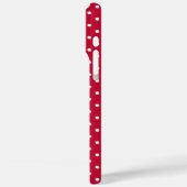 Levendig rood-wit stippenpatroon Case-Mate iPhone case (Achterkant / Links)