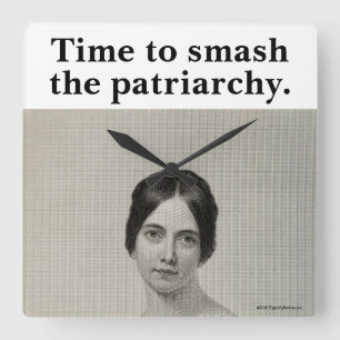 Levendig  rookt de patriarchie feminist vierkante klok