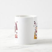 Levendig 'Royal Couple Cartoon Love Design' Koffiemok (Center)