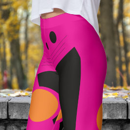 Levendig roze Abstract patroon Leggings