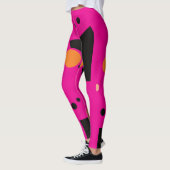 Levendig roze Abstract patroon Leggings (Links)