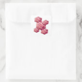 Levendig roze abstract sticker grafisch ontwerp (Tas)