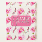 Levendig Roze Aquarel Bloemendagplanner Planner (Achterkant)