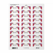 Levendig roze bloem romantische moderne tuinbruilo etiket (Full Sheet)