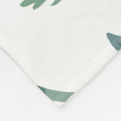 Levendig Roze Bloemen Patroon Met Weelderig Groen Fleece Deken (Hoek)