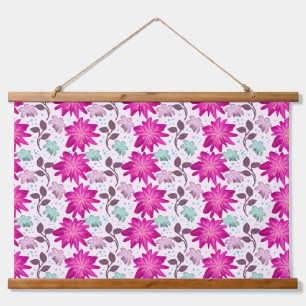 Levendig Roze Bloemmotief Krachtige Moderne Bloe Hangend Wandkleed
